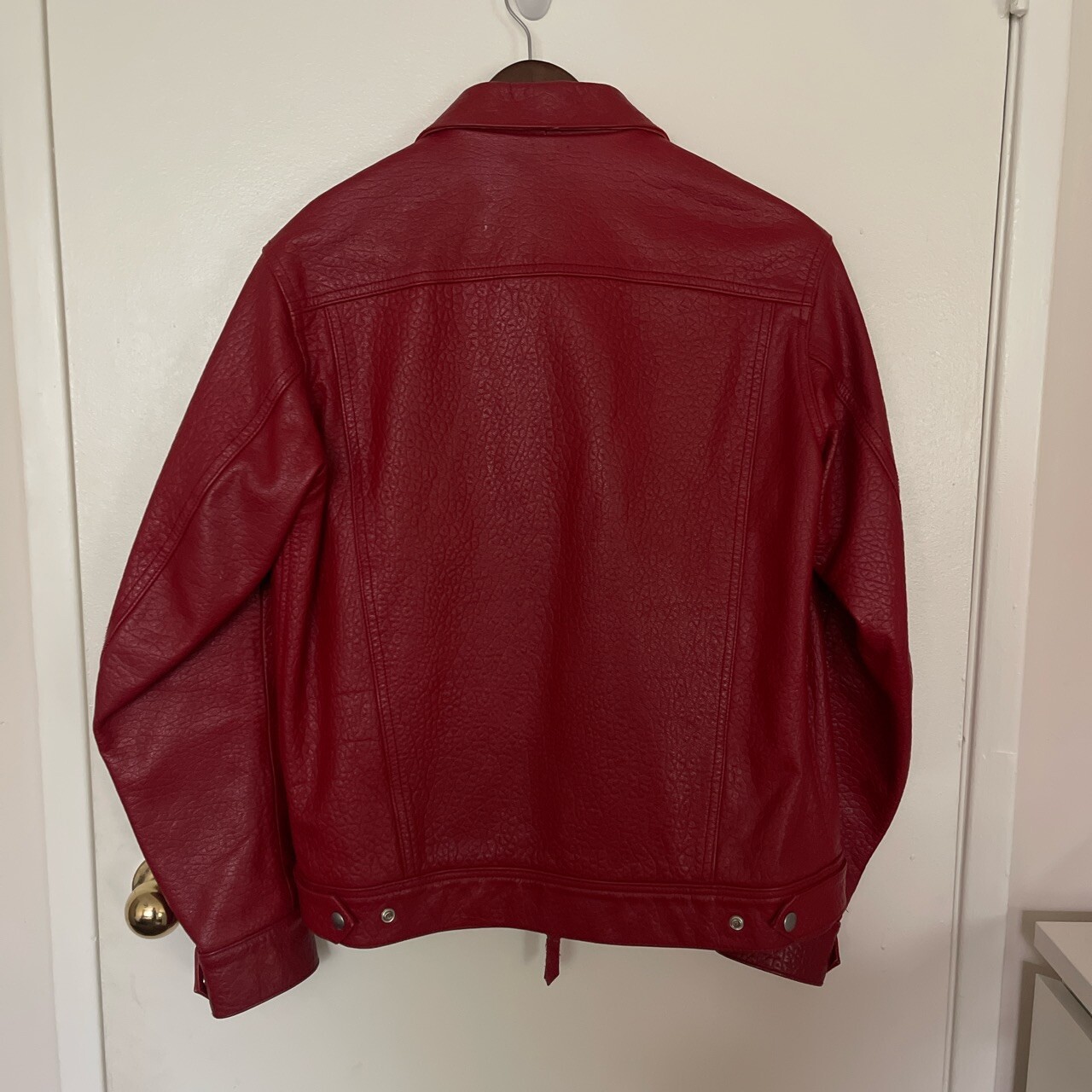 Our Legacy SS16 Red Leather Jacket Size 46 | eBay