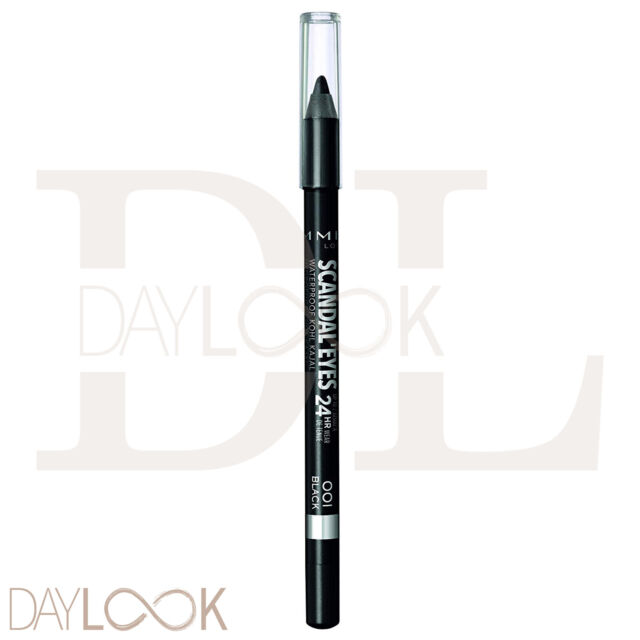 Rimmel Scandaleyes Waterproof Kohl Kajal Liner Pencil Eyeliner - 001 BLACK
