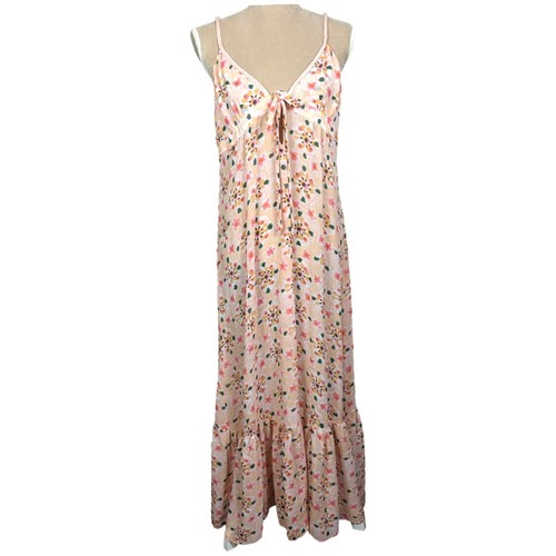 LC LAUREN CONRAD Beachy Boho Sheer Floral Maxi Dress Swim Cover Small  - Picture 2 of 7