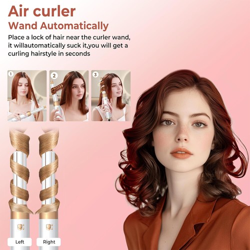 6-in-1 Haartrockner Curling Föhnbürste Lockenstab Hairstyler Rundbürste Heißluft - Bild 9 von 14