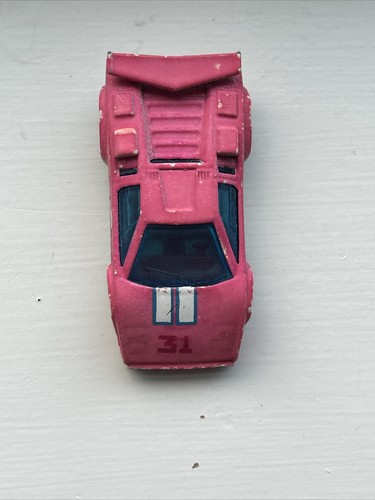 HOT WHEELS COLOR RACERS AUTOMAGIC LAMBORGHINI COUNTACH BLACKWALLS PINK/WHITE - Picture 9 of 14