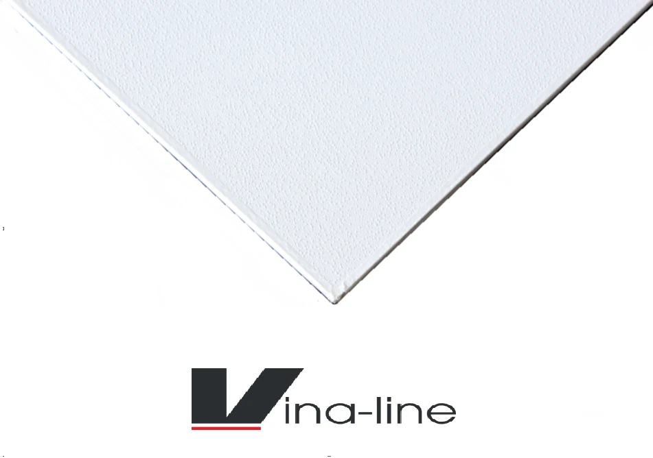 VINA-LINE 1200mm x 600m pack of 8 White Vinyl Face Suspended Ceiling Tiles