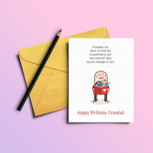 Divertida tarjeta de cumpleaños insultante descarado abuelo graduado tarjeta - Imagen 2 de 3