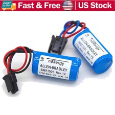 US 2Pcs AB 1756-BA2 3V Battery for Allen Bradley PLC 1756-BA2 Battery Assembly.