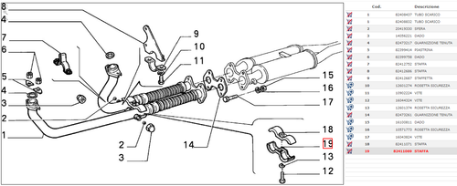 STAFFA INF. SUPPORTO TUBO CONDOTTO GAS SCARICO LANCIA THEMA - LANCIA 82411069 - Imagen 4 de 4