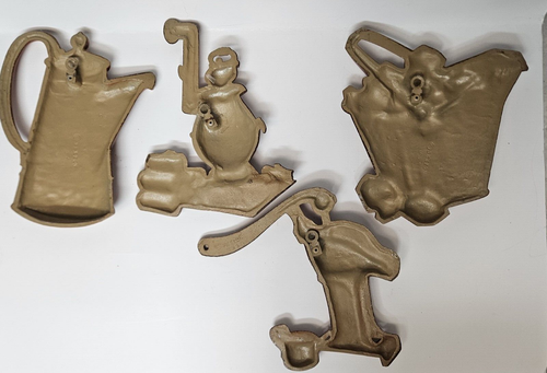 Küster Aluminiumguss Küche Dekor Wandtafeln Pumpe Herd Krug 4er Set - Bild 7 von 7