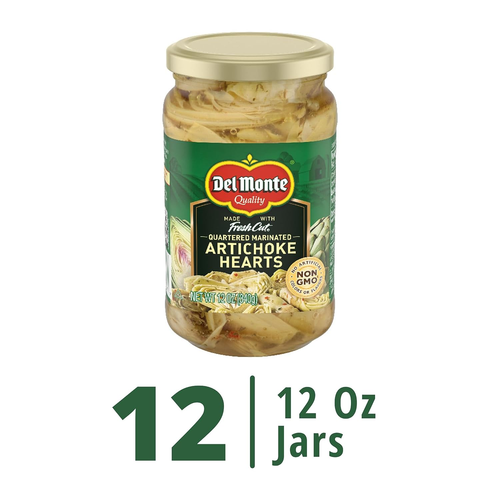 Del Monte® Quartered Marinated Artichoke Hearts 12 Oz. Glass Jar, 12 Pack - Picture 3 of 7