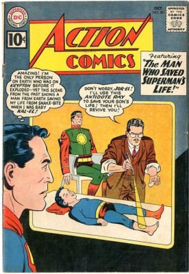 Action Comics   # 281    VERY GOOD    October  1961    Color touch, tape on insi