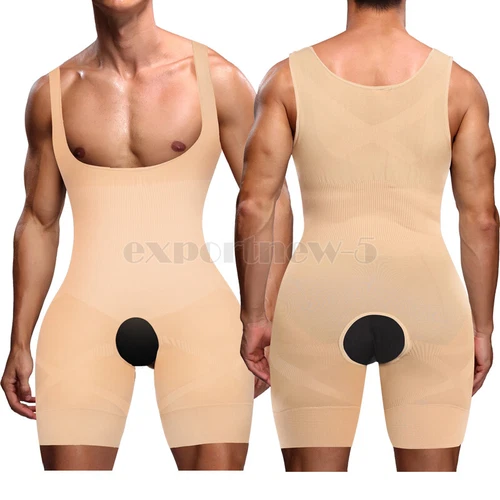 Herren Ganzkörper Shaper Kompression Schlankheitsanzug Shapewear Taille Trainer Body - Bild 15 von 15
