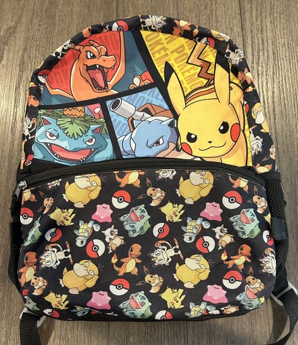 Bioworld Bunt Pokemon Pikachu Panel 16" Schulrucksack Büchertasche Tasche