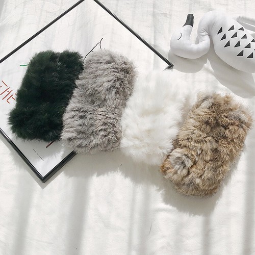 Girls Rabbit Hair Hairband Furry Warm Vintage Lady Fluffy Nomad Headband Fashion - Bild 4 von 17