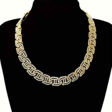 60 cm Luxury Cuban Chain Hip Hop H Diamond Cut Bling Men Women Ice Out Necklace