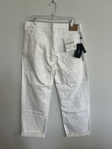 Rag And Bone White Jewel Dre Low Rise Baggy Boyfriend Jeans Size 31 - Bild 5 von 8