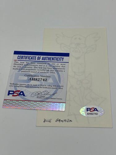Dick Richard Gautier Signed Autograph Art Comic Sketch Index Card PSA DNA *42 - Picture 2 of 2
