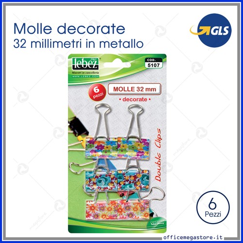 Molle Double Clip Fermacarte Soft Grip Decorate per Ufficio Casa e Scuola - Foto 2 di 2
