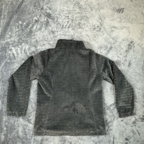 The North Face Jacket Girl Dark Grary Pink Osito Fleece Fuzzy Hiking Size XL - Picture 2 of 9