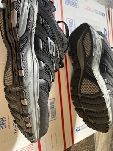 Skechers size-12-Sport Memory Foam 51274SA Stamina Plus Men's Shoes Black/Gray - Picture 3 of 7