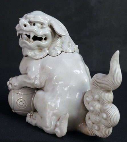 Antike Japan Shiro-bizen Keramikskulptur Shishi-Koro Räuchergefäß 1800 Ofenkunst - Bild 5 von 18