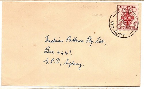 VIC POSTMARK - COVER BAMBILL TO SYDNEY 15 NOV 1956. R.