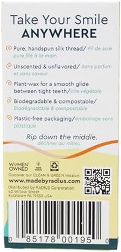 Radius Floss Sachets Natural Silk, 20 Sachets per pack (Case of 20 packs) - Picture 3 of 5