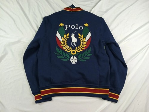 POLO Ralph Lauren Uni Crest Bomberjacke klein Herren blau rot grün Druckknopf - Bild 4 von 5