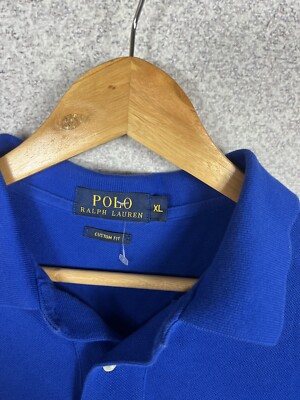 Men's Polo Ralph Lauren Big Pony Logo Polo Shirt Y2K Tee Size XL