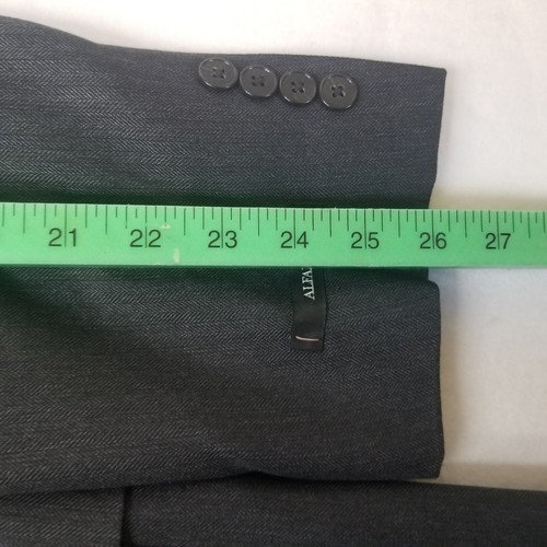 Neu ALFANI Herren Blazer 44L-46L grau Fischgrät Sport Mantel 👉$ 195 Jacke Einzelhandel - Bild 20 von 23