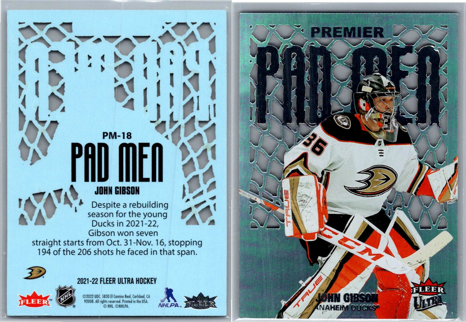 2021 Ultra Premier Pad Men  John Gibson  PM-18