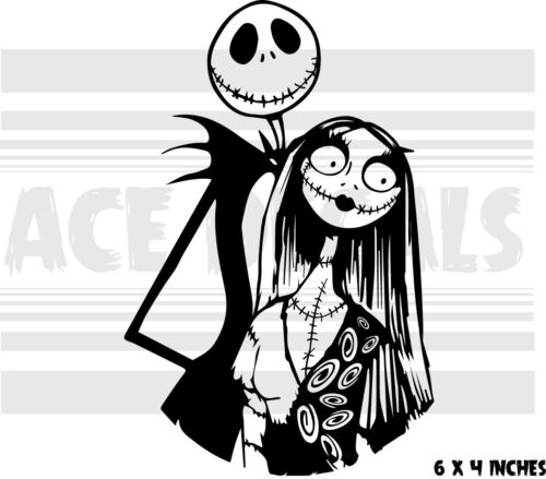 The Nightmare Before Christmas - Jack and Sally - Laptop Car decal sticker - Picture 2 of 3