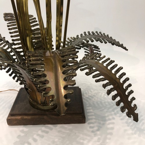 Maison Jansen Brass Lilies Table Lamp Midcentury Modern Hollywood Regency 1970s - Foto 17 di 24