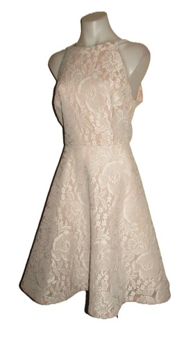 Review designer size 14 lace cocktail evening dinner party formal dress - Picture 4 of 7