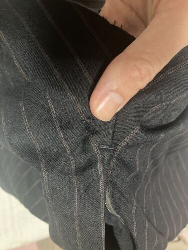 Vintage 50s/60s Drop Loop Striped Wool Trousers, Size 36x32 - Picture 8 of 8
