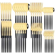 48pcs Cutlery Set Dinnerware Stainless Steel Tableware Party Kitchen Flatware