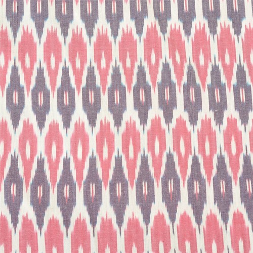 Sanskriti New 2 Yd Pure Cotton Hand Woven Ikat Craft Grey Fabric/Material - Picture 47 of 47