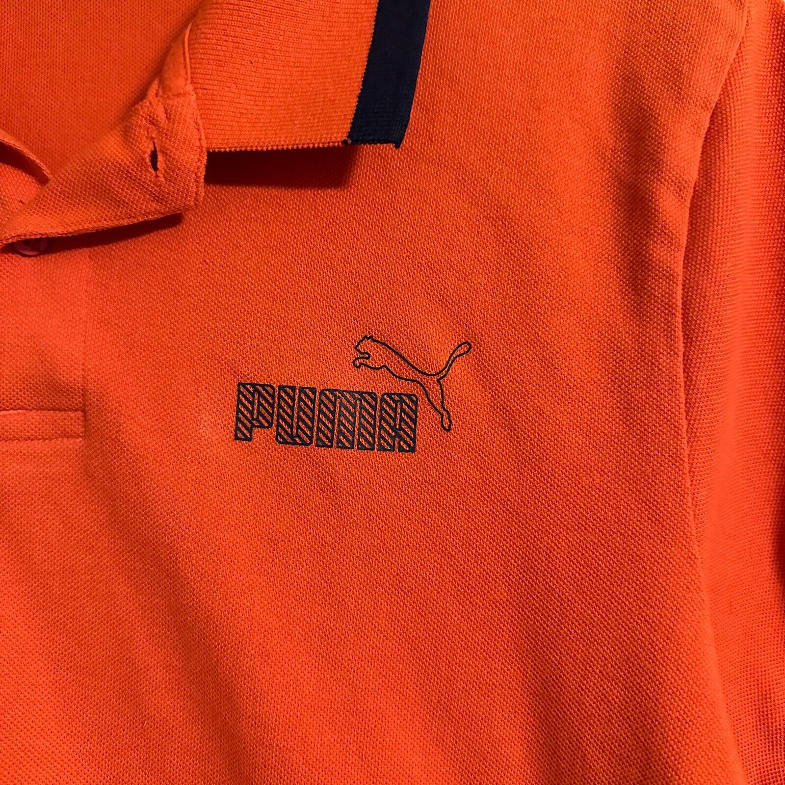 Puma Shirt Mens XL Orange Black Polo Short Sleeve… - image 5
