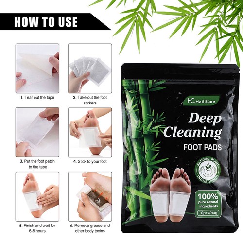 20 stück Entgiftungspflaster Fusspflaster Detox Pflaster Bambus Foot Patch Pads - Bild 11 von 15