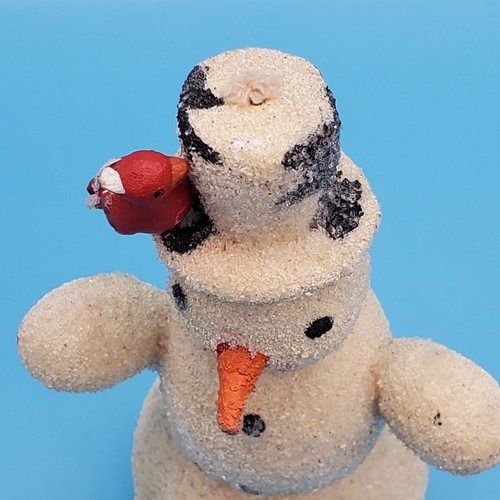 Muñeco de nieve vintage de mica de Navidad con figura de cardenal 3,5" de ancho x 2,5" de profundidad x 6,25" de alto - Imagen 10 de 22