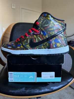 Size 10.5 - Nike Concepts x SB Dunk High Stained Glass