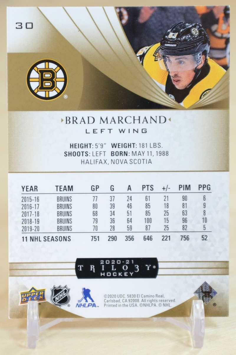 2020-21 Upper Deck UD Trilogy Brad Marchand #30 Boston