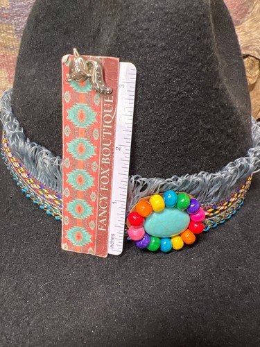 BEACH Rainbow Beads Fancy Ribbon Hat band Hatband Mens Womens Beaded Beaded - Picture 10 of 14