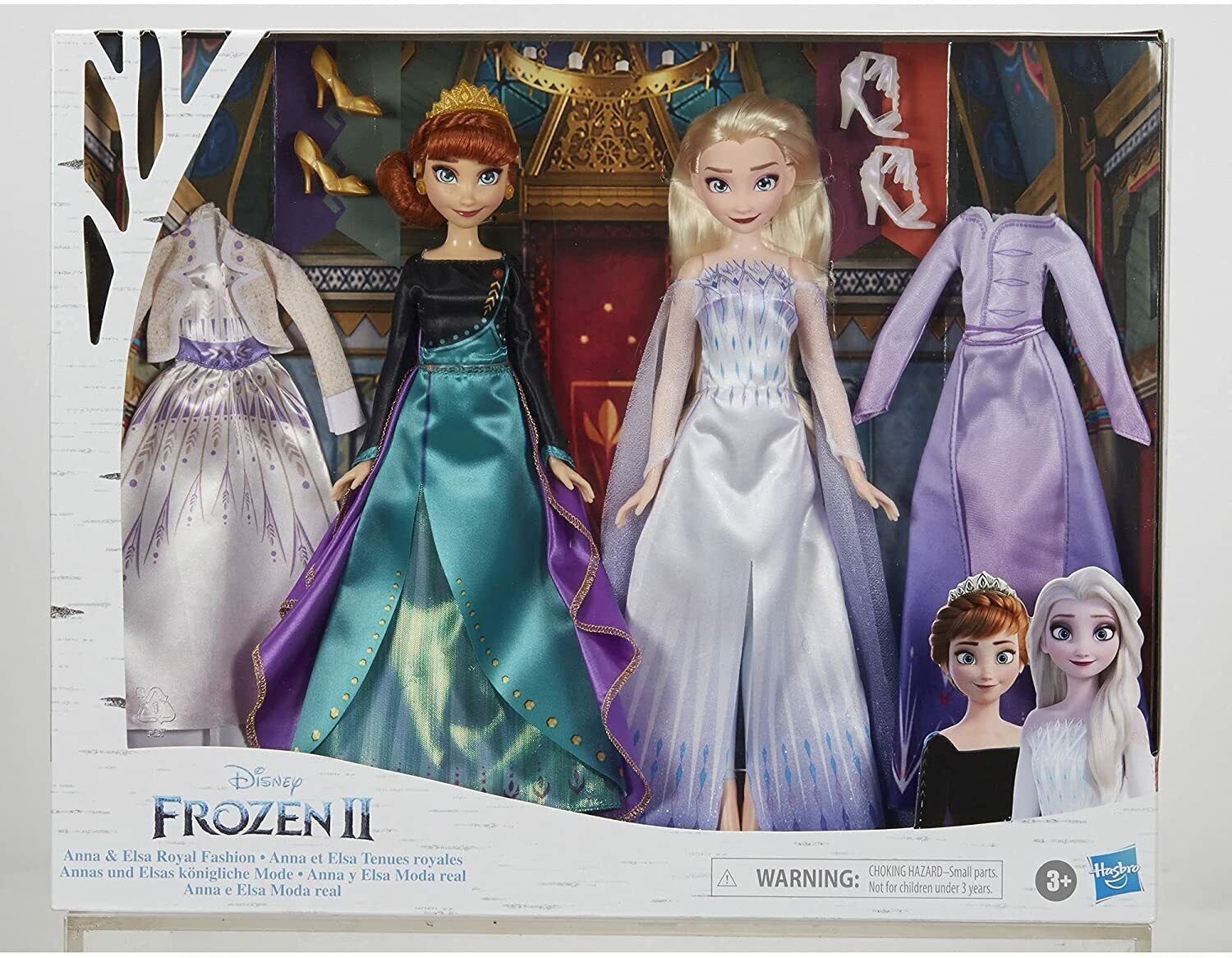 Frozen - Pack bonecas Elsa e Anna moda real, DP FROZEN