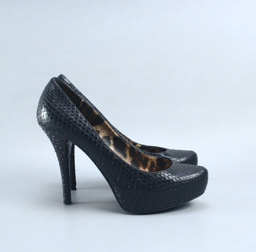 DOLCE & GABBANA D&G $1450 Snake Leather Heels Pump Shoes 37 US6.5 Made in Italy - Picture 6 of 15