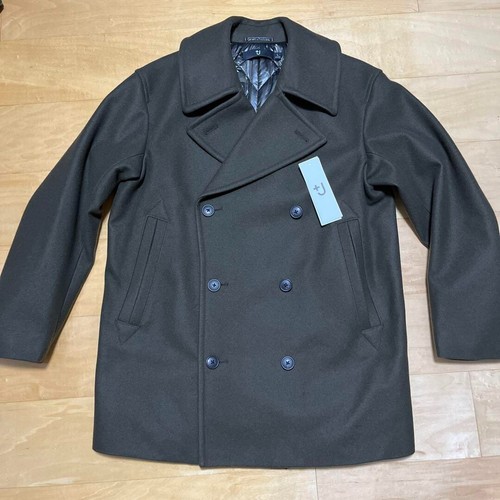 UNIQLO Jil Sander Wool Blend Oversized pea coat Olive Size JP L (US M - Picture 1 of 9