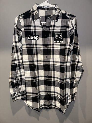 Damen Jeep / Dodge Ram schwarz & weiß karierter Flanell Größe Medium - Bild 1 von 8