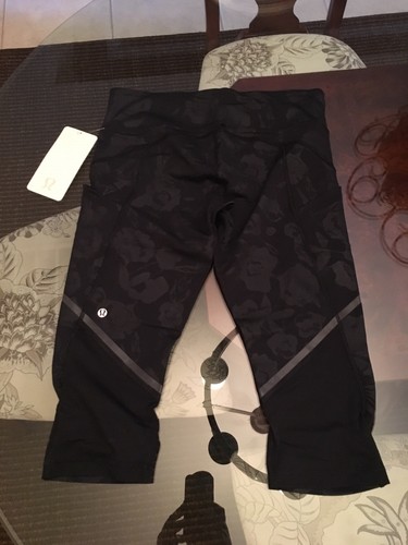 NWT Lululemon Black Hop To It Crop Pant 