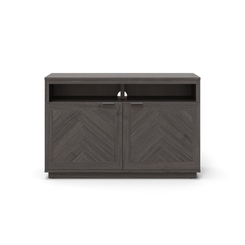 Herringbone TV Stand 55 In Media Console Storage Organizer Entertainment Units - Picture 10 of 10