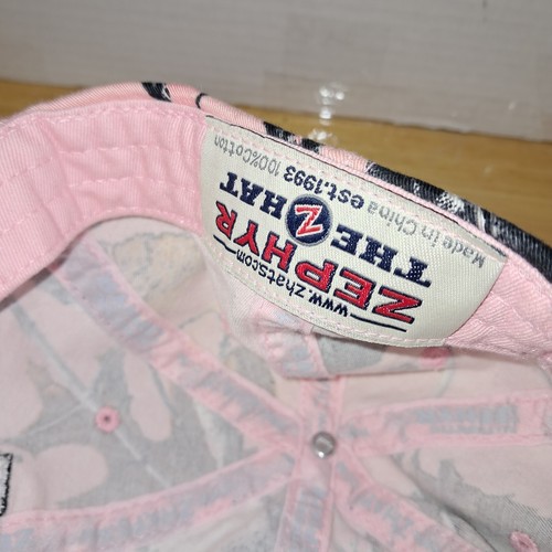 Michigan Wolverines Hat Womens Adjustable Green Pink Zephyr Camo Strap back Cap - Picture 9 of 9