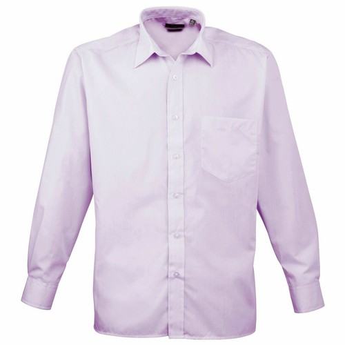 Camisa de Trabajo Clásica Premier Para Hombres Manga Larga Popelina Elegante Uniforme Ropa Formal - Imagen 9 de 26