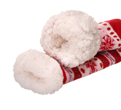 Women Christmas Slipper Socks Sherpa Fuzy Thermal Socks Fleece Anti-Skid  5-11 - Bild 4 von 13