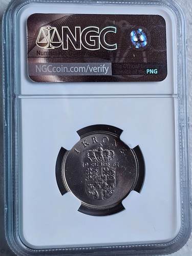 Denmark 1 Krone 1961 CS NGC MS 64 - Picture 2 of 2